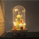 USB Glass Cover Led Micro Landscape Lights Creative Christmas Decoration New Year Gift Ornament