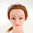 Wedding Headband Silver Bride Headpiece Pearl Bridal Hair Accessories Party Prom Hairband
