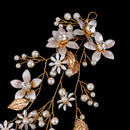 Bride Wedding Vine Headband Pearl Hairband Bridal Hair Accessory for Women