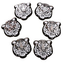 6pcs DIY Tiger Head Embroidery Appliques Stickers Patches Clothes Decoration