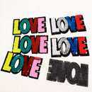 6pcs Colorful LOVE Sequins Embroidery Patch Clothes Applique Sticker DIY