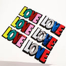 6pcs Colorful LOVE Sequins Embroidery Patch Clothes Applique Sticker DIY