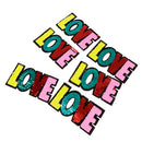 6pcs Colorful LOVE Sequins Embroidery Patch Clothes Applique Sticker DIY