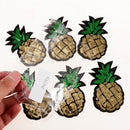 6pcs Pineapple Sequins DIY Sew Appliques Stickers Embroidery Patches Cloth