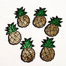 6pcs Pineapple Sequins DIY Sew Appliques Stickers Embroidery Patches Cloth