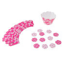 Pack of 24 Fashion Rose Red Vine Cupcake Decor Set Cake Topper Wrapper Wedding Birthday Party Decoration