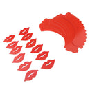 Set of 12 Fashion Red Lips Design Cake Topper and Cupcake Wrapper Decor