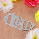 Cute Romantic Kissing Fish Steel Cutting Dies Stencil Scrapbooking Templates Embossing Card Decor Tools
