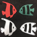 Cute Romantic Kissing Fish Steel Cutting Dies Stencil Scrapbooking Templates Embossing Card Decor Tools