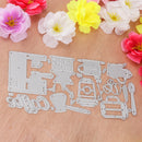 Kids Metal Cutting Dies Stencil For Scrapbooking DIY Card Making Coffee Set