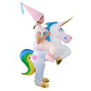Inflatable Unicorn Suit Fancy Dress Costume Jumpsuit Outfit Photo Props