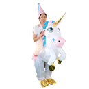 Inflatable Unicorn Suit Fancy Dress Costume Jumpsuit Outfit Photo Props