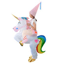 Inflatable Unicorn Suit Fancy Dress Costume Jumpsuit Outfit Photo Props