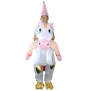 Inflatable Unicorn Suit Fancy Dress Costume Jumpsuit Outfit Photo Props