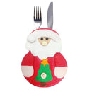 4Pcs Cute Christmas Knife Fork Bags Cartoon Tableware Cutlery Silverware Holder
