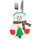 4Pcs Cute Christmas Knife Fork Bags Cartoon Tableware Cutlery Silverware Holder