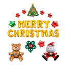 Merry Christmas Party Foil Balloon Xmas Tree Bear Santa Star Mylar Balloons Kits