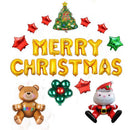 Merry Christmas Party Foil Balloon Xmas Tree Bear Santa Star Mylar Balloons Kits