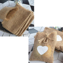 12pcs Rustic Hessian Jewelry Pouch Drawstring Gift Bag Wedding Gift Favor