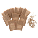 12pcs Rustic Hessian Jewelry Pouch Drawstring Gift Bag Wedding Gift Favor
