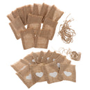 12pcs Rustic Hessian Jewelry Pouch Drawstring Gift Bag Wedding Gift Favor