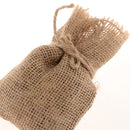 Pack of 12 Burlap Bags Heart Printed Snacks Jewelry Jute Pouches Wedding Favours