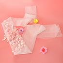 Fashion Flower Tulle Headband Wrap Scarf Ties Woman Bridal Lace Hair Accessories