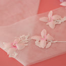 Fashion Flower Tulle Headband Wrap Scarf Ties Woman Bridal Lace Hair Accessories