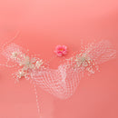 Wedding Bridal Veil Crystal Flower Headband Headpiece Hairband Hair Costume