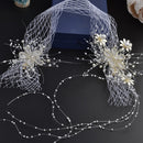 Wedding Bridal Veil Crystal Flower Headband Headpiece Hairband Hair Costume