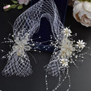 Wedding Bridal Veil Crystal Flower Headband Headpiece Hairband Hair Costume