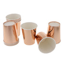Pack of 10 High Quality Rose Gold Disposable Paper Cups Wedding Birthday Catering Party Tableware