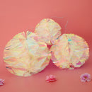 Pack of 3 Rainbow Film Foil Gradient Hanging Honeycomb Flower Ball Wedding Venue Decor