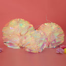 Pack of 3 Rainbow Film Foil Gradient Hanging Honeycomb Flower Ball Wedding Venue Decor