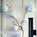 Pack of 3 Rainbow Film Foil Gradient Hanging Honeycomb Flower Ball Wedding Venue Decor