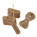100pcs Handmade Vintage Kraft Paper Hanging Gift Tag Labels Christmas Party