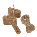 100pcs Handmade Vintage Kraft Paper Hanging Gift Tag Labels Christmas Party