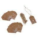 50pcs Thank You Kraft Paper Hanging Gift Tag Labels Wedding Party Favors