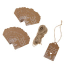 50pcs Thank You Kraft Paper Hanging Gift Tag Labels Wedding Party Favors