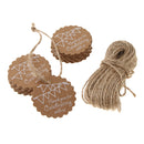 50pcs Thank You For Celebrating With Us Kraft Paper Hanging Gift Tag Labels