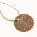 50pcs Thank You For Celebrating With Us Kraft Paper Hanging Gift Tag Labels