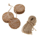 50pcs Thank You For Celebrating With Us Kraft Paper Hanging Gift Tag Labels