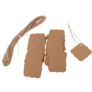100pcs Square Kraft Paper Gift Wrap Tag Label Card Party Favor DIY