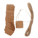 100pcs Square Kraft Paper Gift Wrap Tag Label Card Party Favor DIY