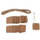 100pcs Square Kraft Paper Gift Wrap Tag Label Card Party Favor DIY