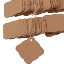 100pcs Square Kraft Paper Gift Wrap Tag Label Card Party Favor DIY