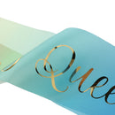 Sparkling Birthday Queen Satin Sash Birthday Girls Sash Ribbon Rainbow