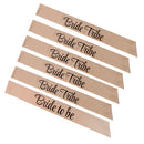 6pcs Set Bride To Be Bride TrIbe Satin Sash Bridal Shower Party Accessories
