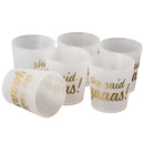 6pcs She Said Yaaas Drinking Cups Bridal Shower Bachelorette Party Accessory