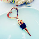 Gold Zinc Alloy Heart Design Wine Bottle Stopper Novelty Gift Wedding Favor